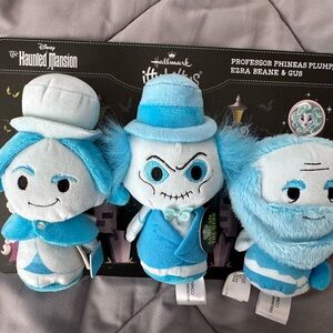 Hallmark Itty Bittys Haunted Mansion Blue Ghost Trio Plush Set
